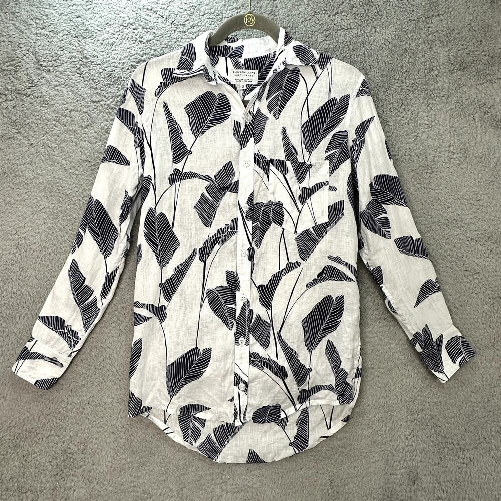 Emily Phillips Nashville USA Women's Size 2 Banana Leaf Tropical Lightweight Top